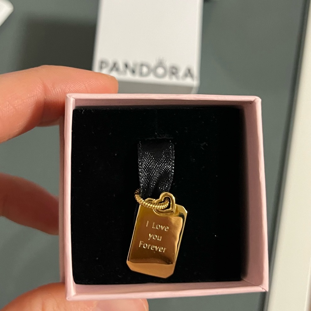 PANDORA Engravable Rectangular tag PENDANT ONLY for necklace